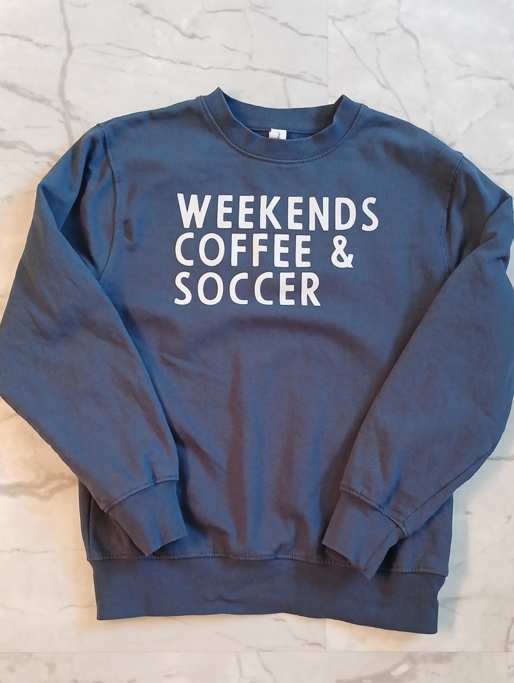 JustHoods "Weekends, Coffee Soccer" Sweatshirt, Medium, Unisex